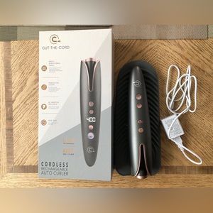 CTC Cordless Auto Hair Curler with LCD Display Adjustable Temperature and Timer